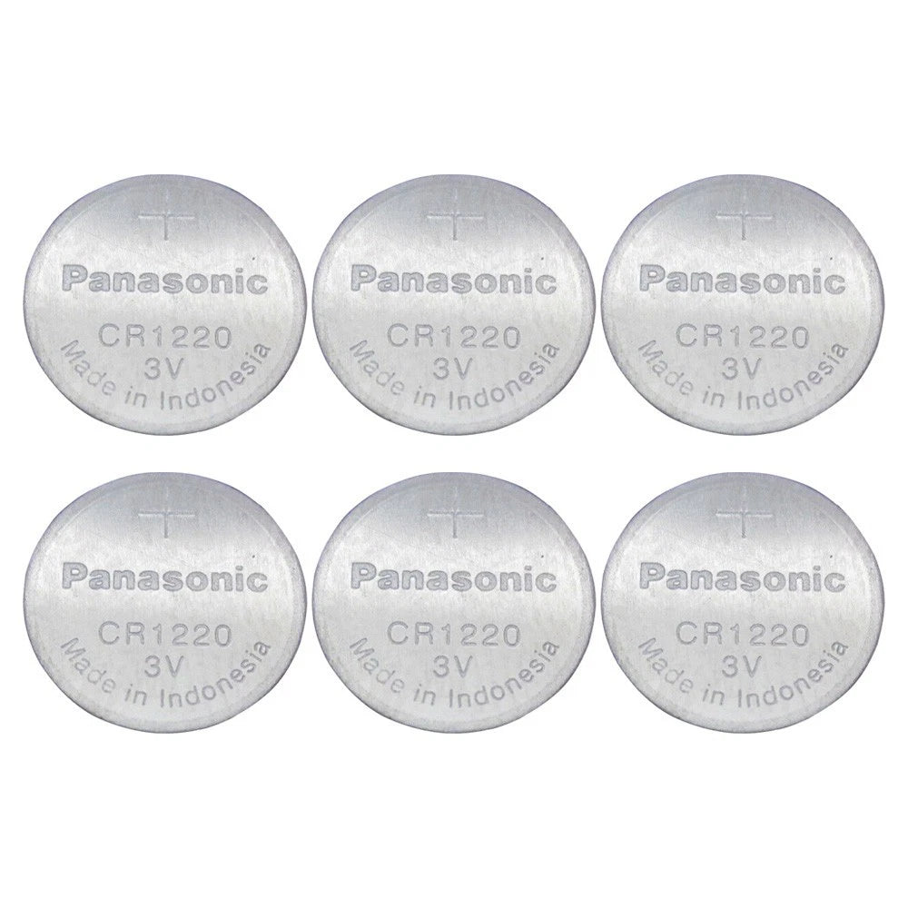 Brand New 6 Pcs Panasonic CR1220 ECR 1220 CR 1220 3V Lithium Batteries EXP 2028