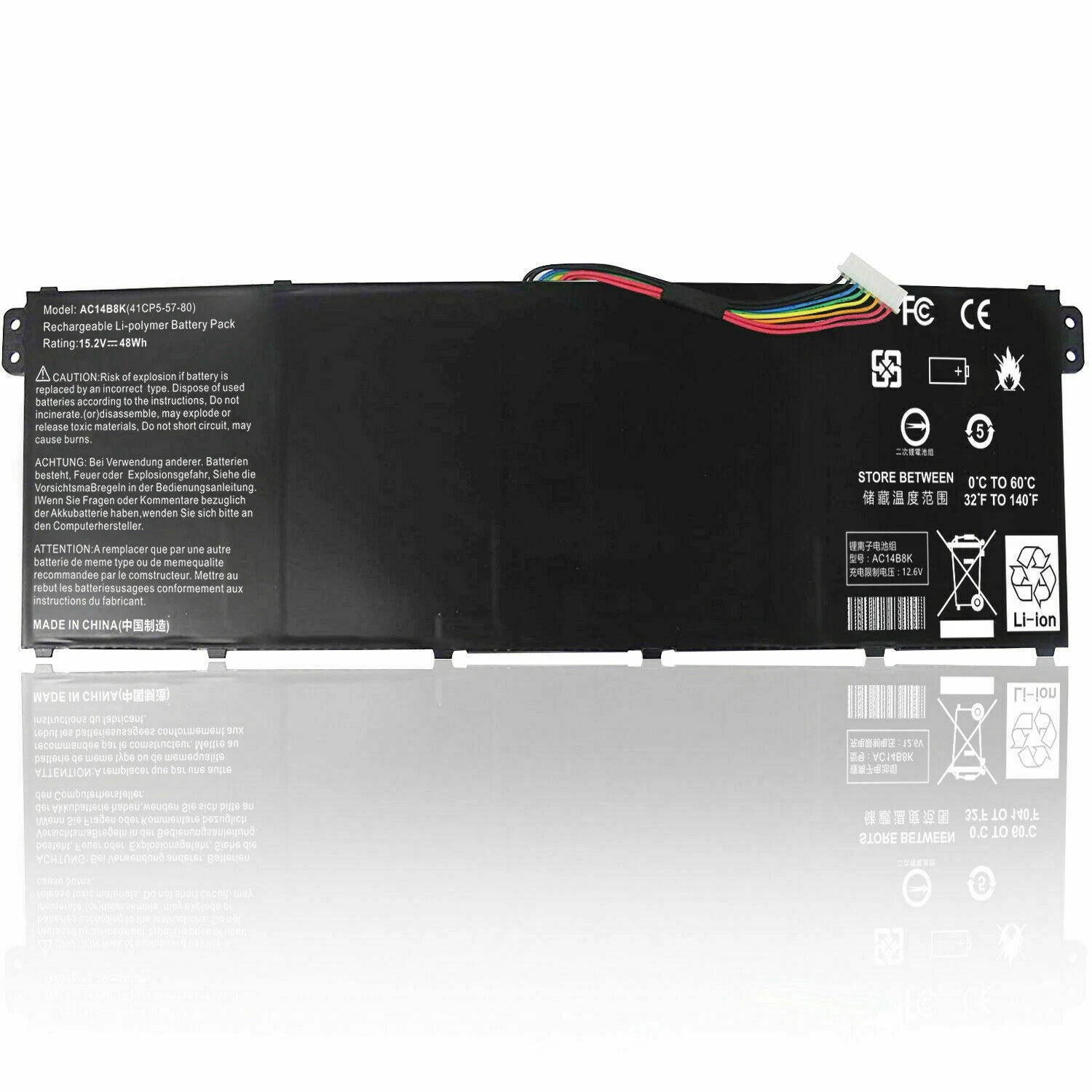 AC14B3K Laptop Battery For Acer Aspire R3 R3-131T R5 R5-471T R5-571T ES1-572 US