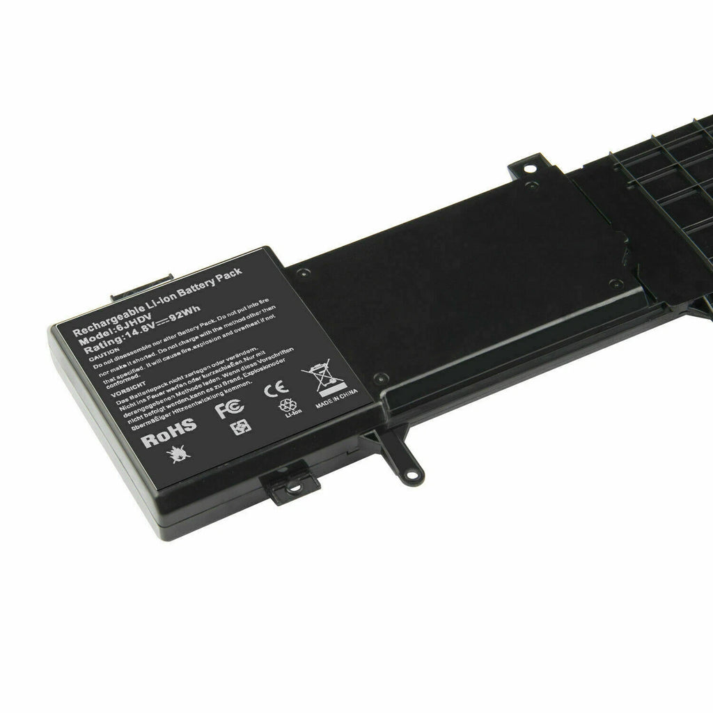 For Dell Alienware 17 R2 R3 14.8V 92Wh 8 Cell 17.3" Laptop Battery 6JHDV YKWXX F