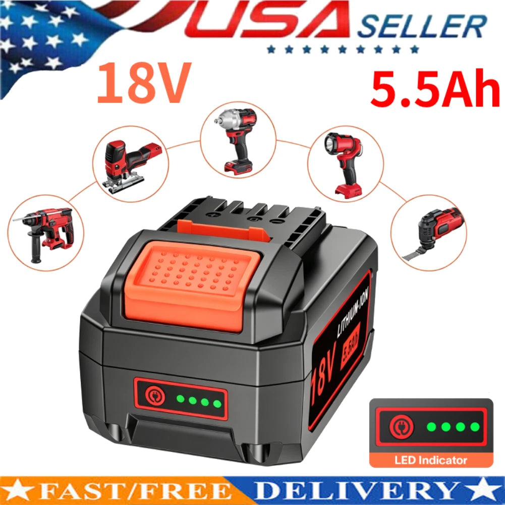 5.5Ah For Flex 18V Lithium-Ion Battery FL1850 Compatible with Flex Cordless Tool