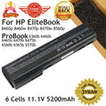 Battery for HP EliteBook 8460p 8460w 8470p 8470w 8560p 8570p CC06 CC06X CC06XL