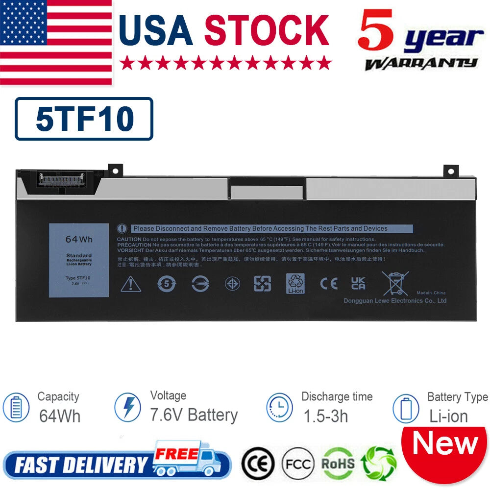 5TF10 Battery For Dell Precision 7540 7530 7730 7740 0RY3F9 05TF10 7M0T6 GHXKY