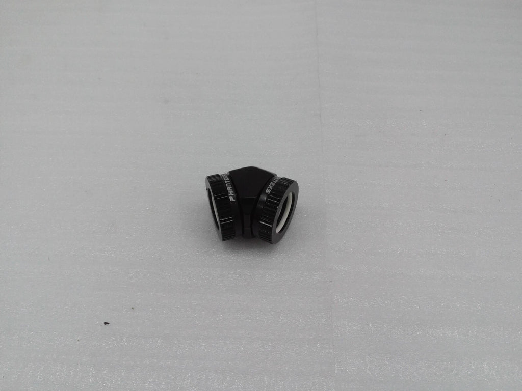 New Phanteks PH-A45_BK_16 16mm Hard Tube Adapter 45 Degree -Black