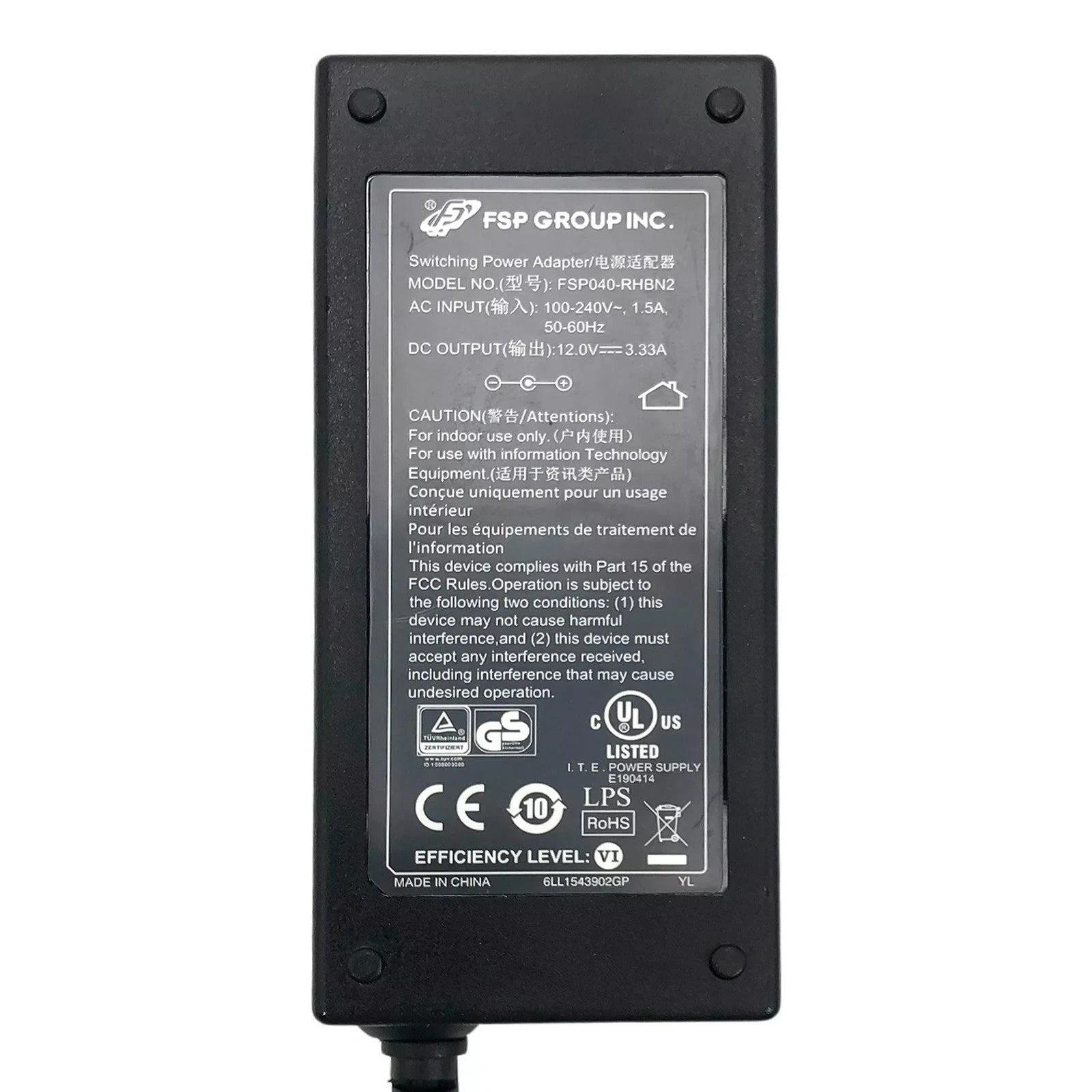 NEW Genuine FSP 40W AC Power Supply Adapter FSP040-RHBN2 12V 3.33A w/PC