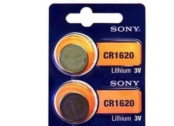 2 NEW SONY CR1620 3V Lithium Coin Battery Expire 2025 FRESHLY NEW - USA Seller