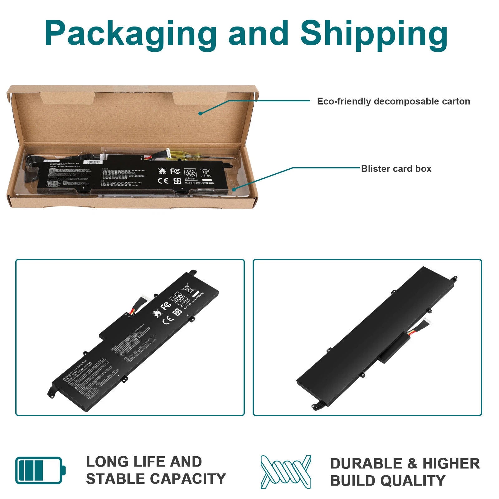 C41N1908 Laptop Battery For Asus ROG Zephyrus G14 GA401 GA401I GA401IH GA401II