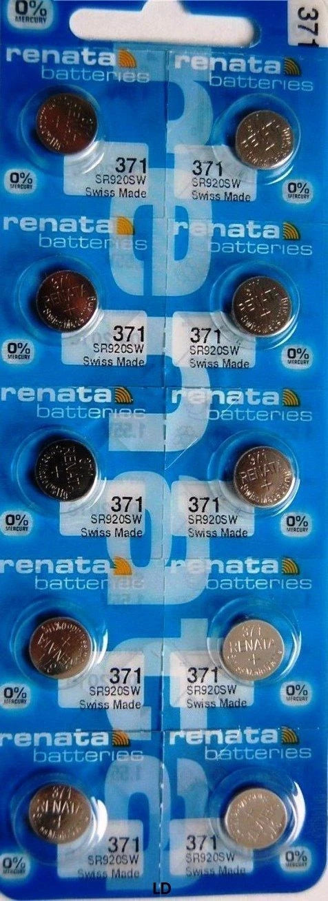 371 RENATA SR920SW D371 (2 Piece) Watch Battery Free Shipping Authorized Seller