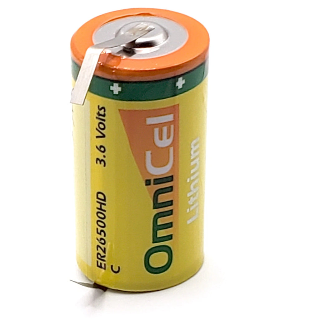OmniCel ER26500HD 3.6V 6.5Ah Sz C Battery w/ Tabs Utility Telematics
