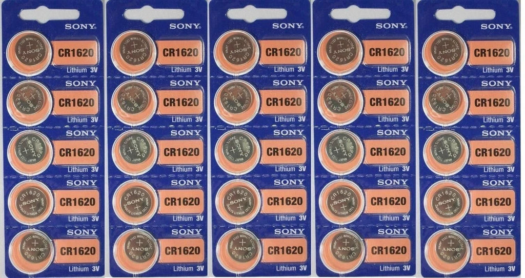 SONY CR1620 DL1620 3V Coin Lithium Battery x 25