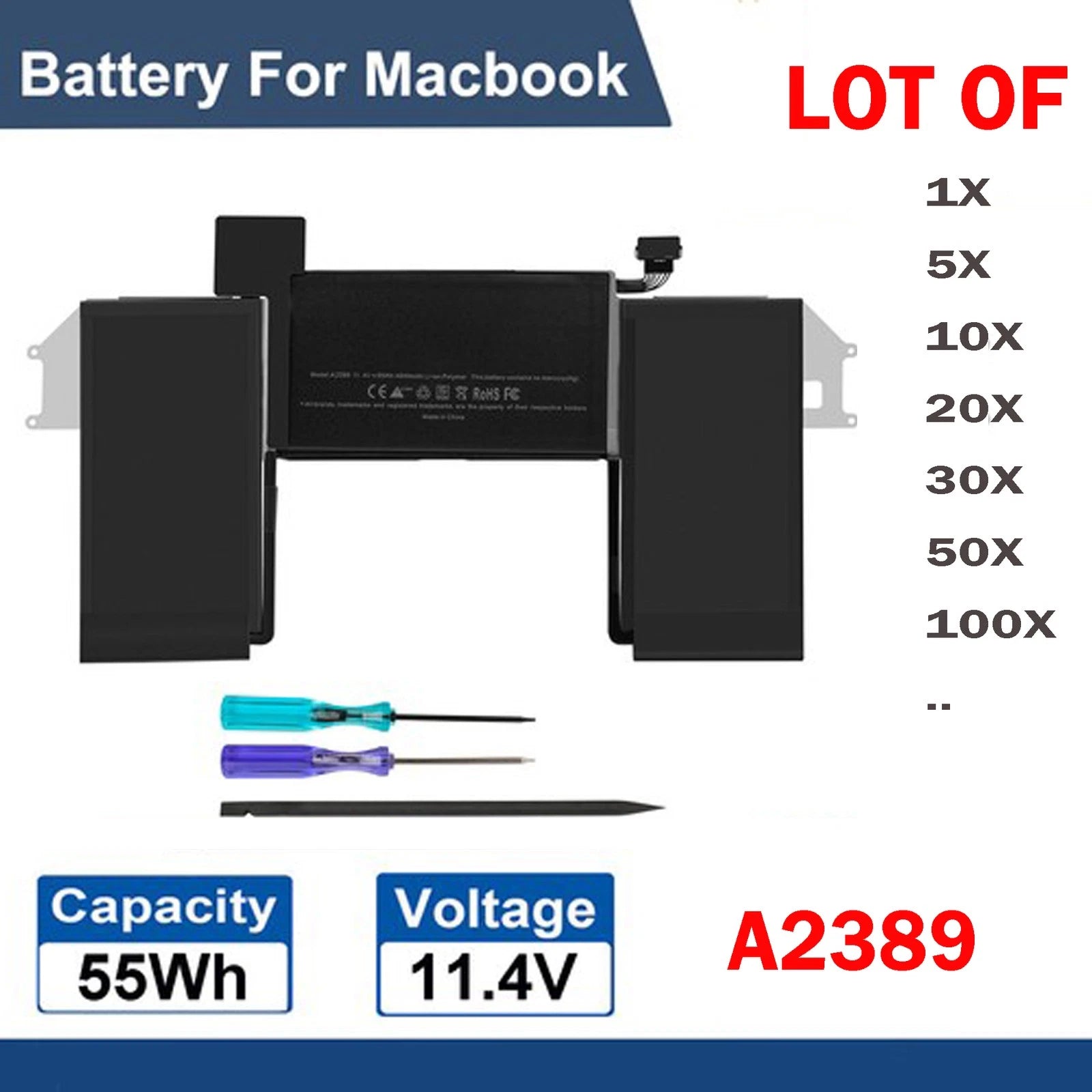 ??LOT Battery A2389 For Apple MacBook Air 13"A2337 Air M1 Entry 2020 EMC 3598