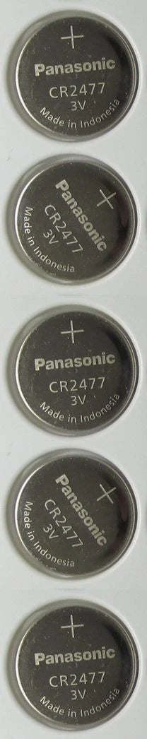 5 NEW PANASONIC CR2477 3V LITHIUM BATTERIES CR 2477 Expiration date 2028