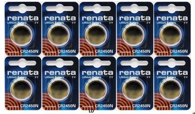 CR2450N RENATA WATCH BATTERIES 2450 (10 piece) New packaging Authorized Seller