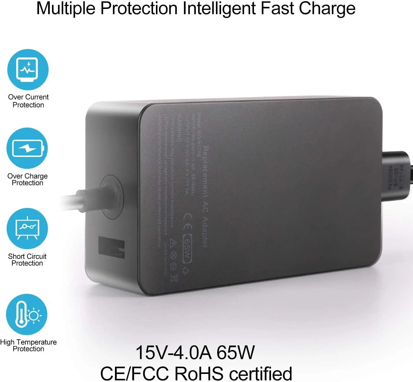 AC Adapter Laptop Charger for Microsoft Surface Pro 1 2 3 4 5 6 7 Tablet/RT/Book