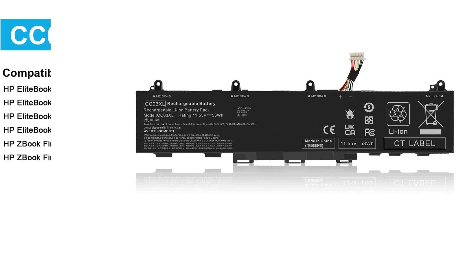 CC03XL Battery for HP ZBook Firefly 14 G7/G8 EliteBook 830 835 840 845 G7/G8 US
