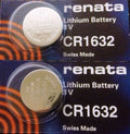 CR 1632 RENATA WATCH BATTERY(2 piece) ECR1632 FREE SHIPPING Authorized Seller