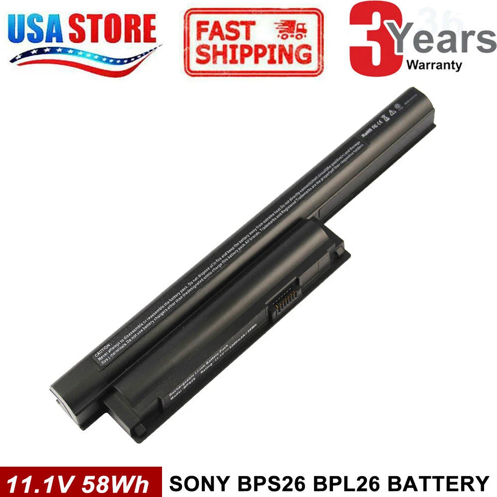 BPS26 VGP-BPS26A VGP-BPL26 Battery for SONY VAIO CA CB EG Series 59Wh FAST