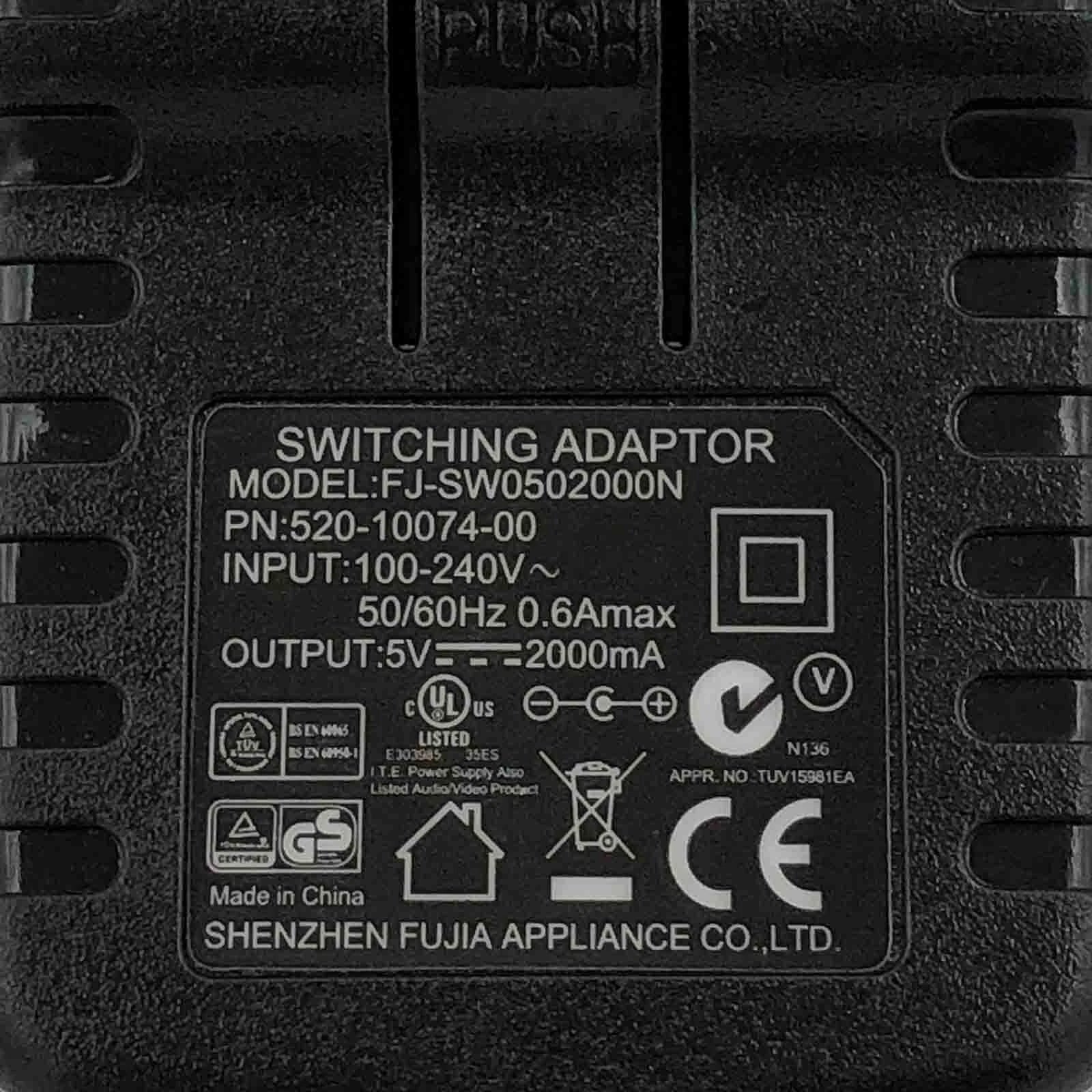 NEW Original Shenzhen FJ-SW0502000N Switching Adapter 5V 2000mA 2A Power Supply
