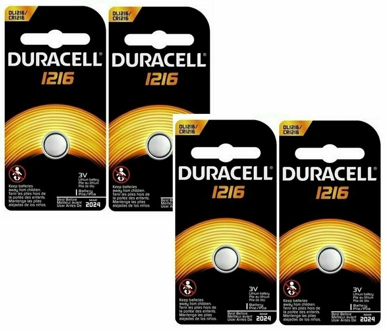 Duracell CR2016 ECR2016 CR 2016 DL2016 3v Batteries x 4 EXP 2027