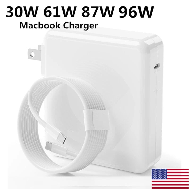 30W 61W 87W 96W PD Type-C Power Adapter Charger USB-C For Apple MacBook Pro Air