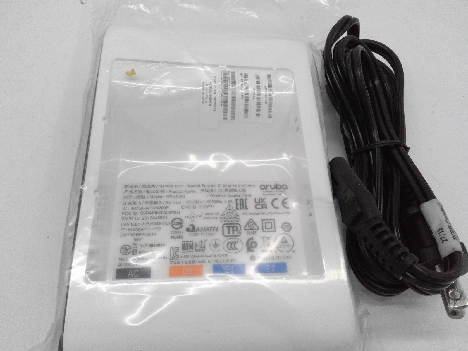 HPE Aruba APINR203 JY714A AP-203R-US Wireless Access Point New