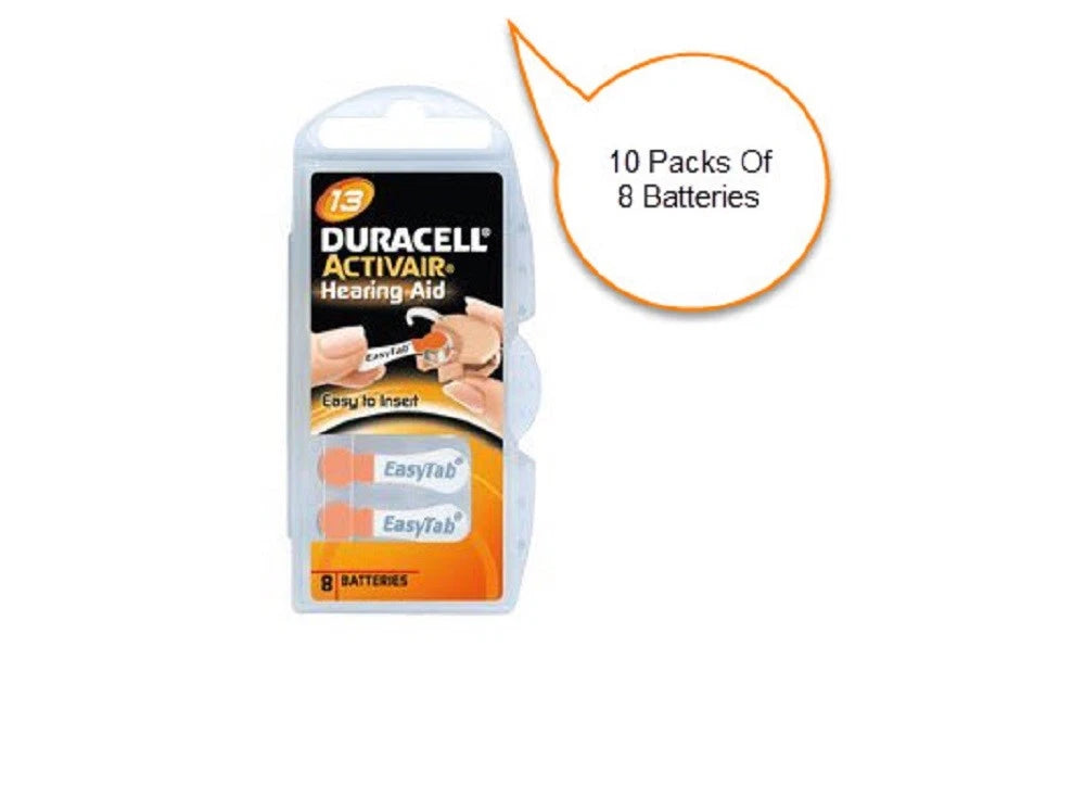 Duracell Activair Mercury Free Hearing Aid Batteries Size 13 (40-160) Exp-2029