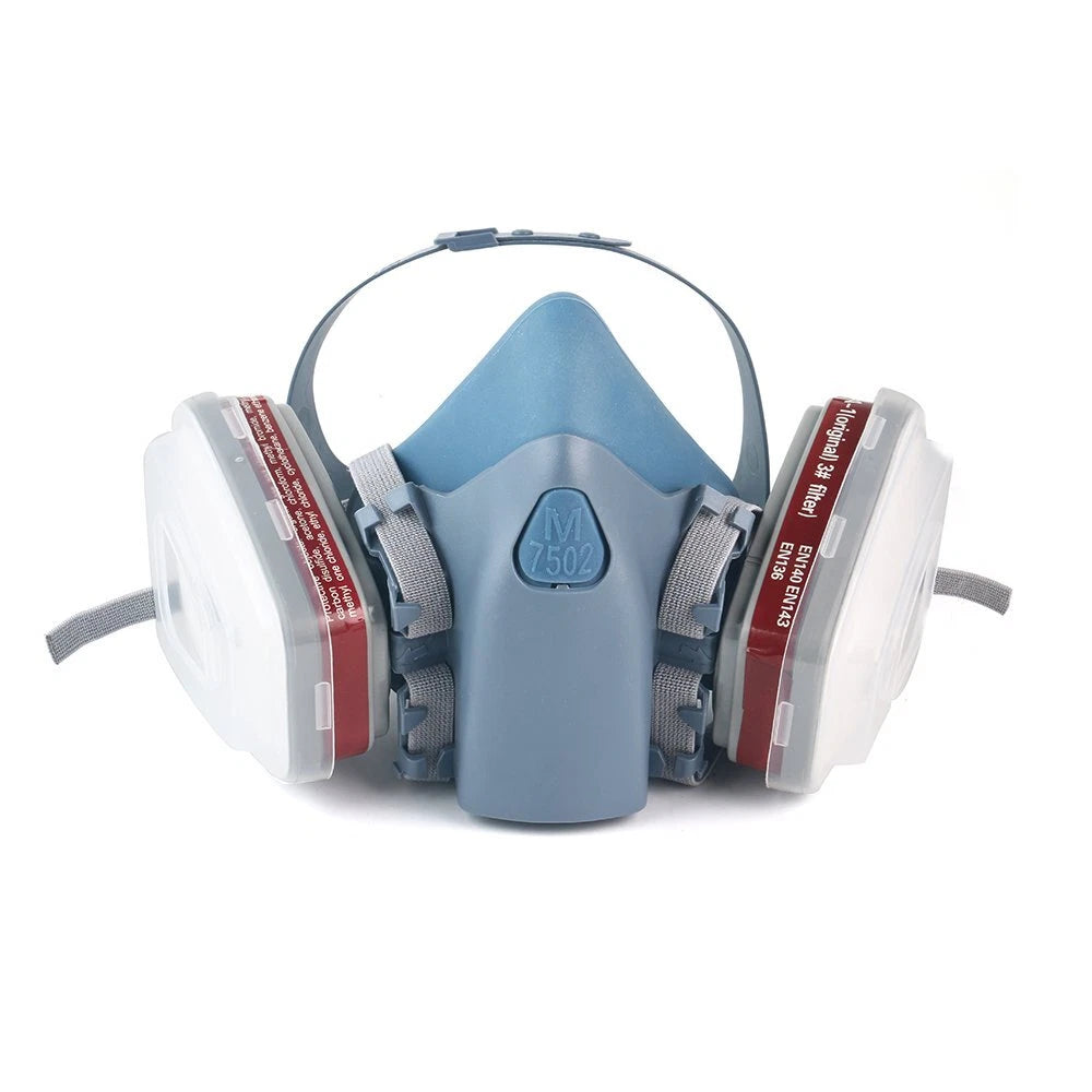 Half Face Respirator Painting Spraying Gas Mask For 7502 Silicone Safety Protect