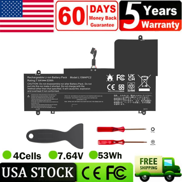 L15M4PC2 L15L4PC2 Battery For Lenovo Yoga 710-15ISK 710-14IKB 710-15IKB 53Wh New