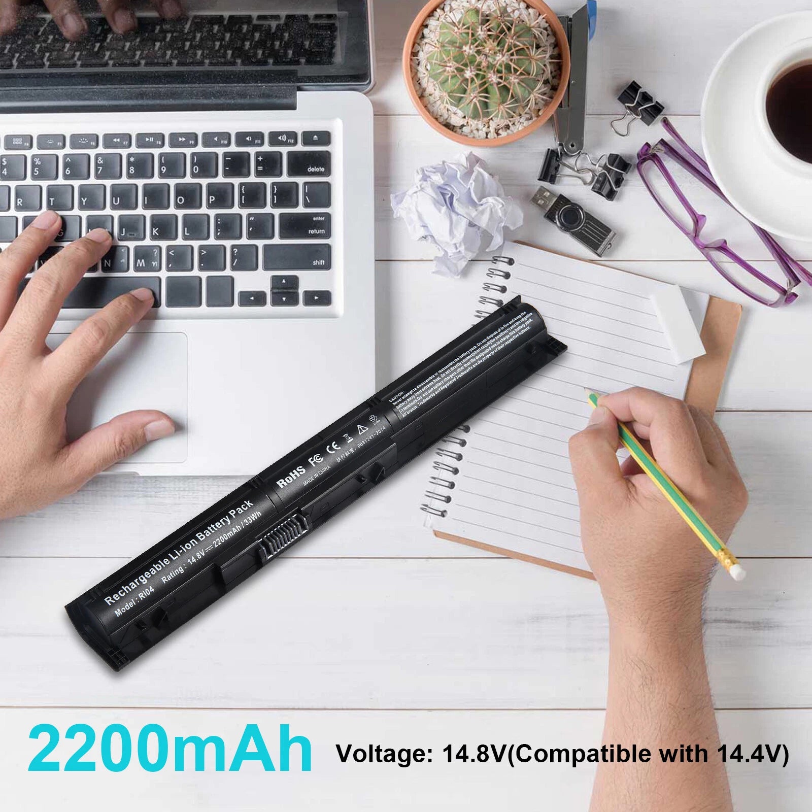 RI04 Battery for HP ProBook 450 455 470 G3 Series 805294-001 805047-851 Laptop