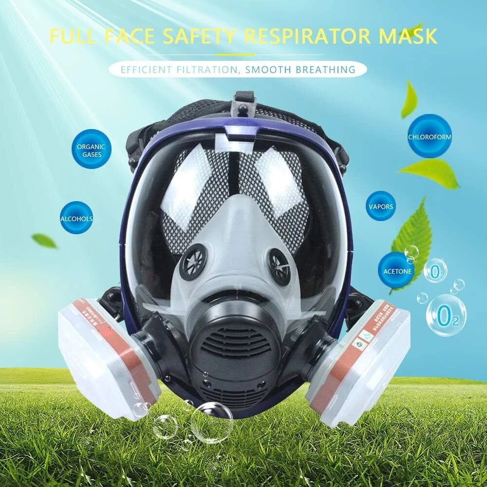 US 15 in 1 For 6800 Facepiece Respirator Gas Mask Full Face Spraying Painting