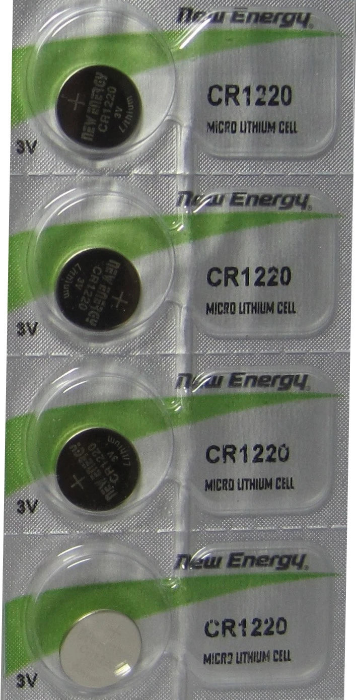 4 x New Energy CR1220 - 3.0 Volt Lithium Coin Cell Batteries