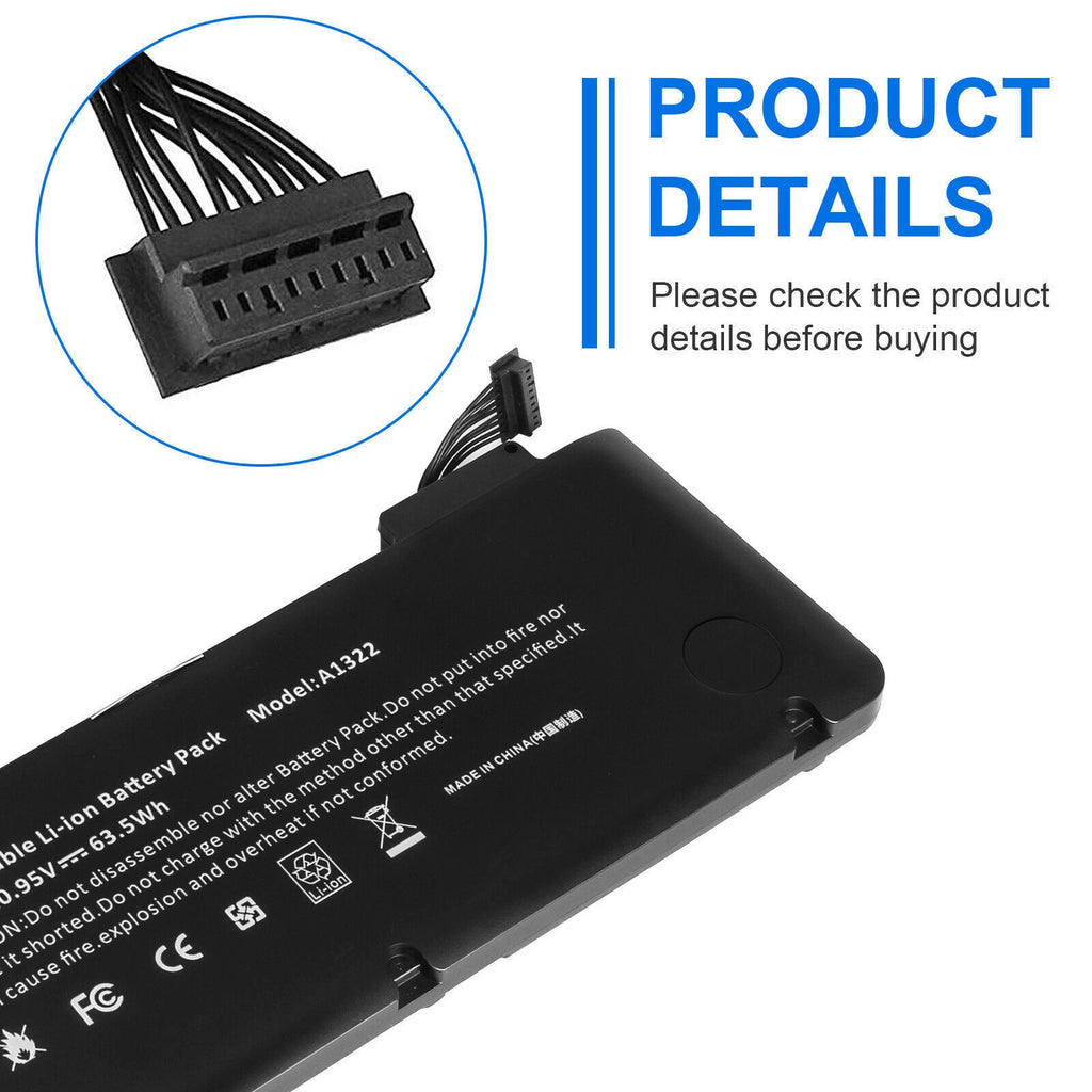 A1322 Battery For Apple MacBook Pro 13" A1278 Mid 2009 2010 2011 2012/Charger