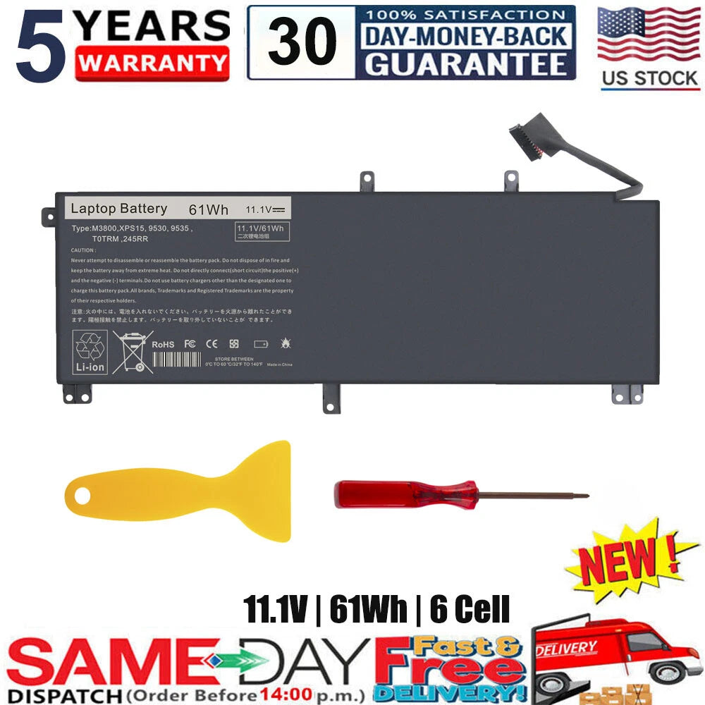 TOTRM Battery For Dell XPS 15 9530 9535 Precision M3800 245RR H76MV 7D1WJ T0TRM