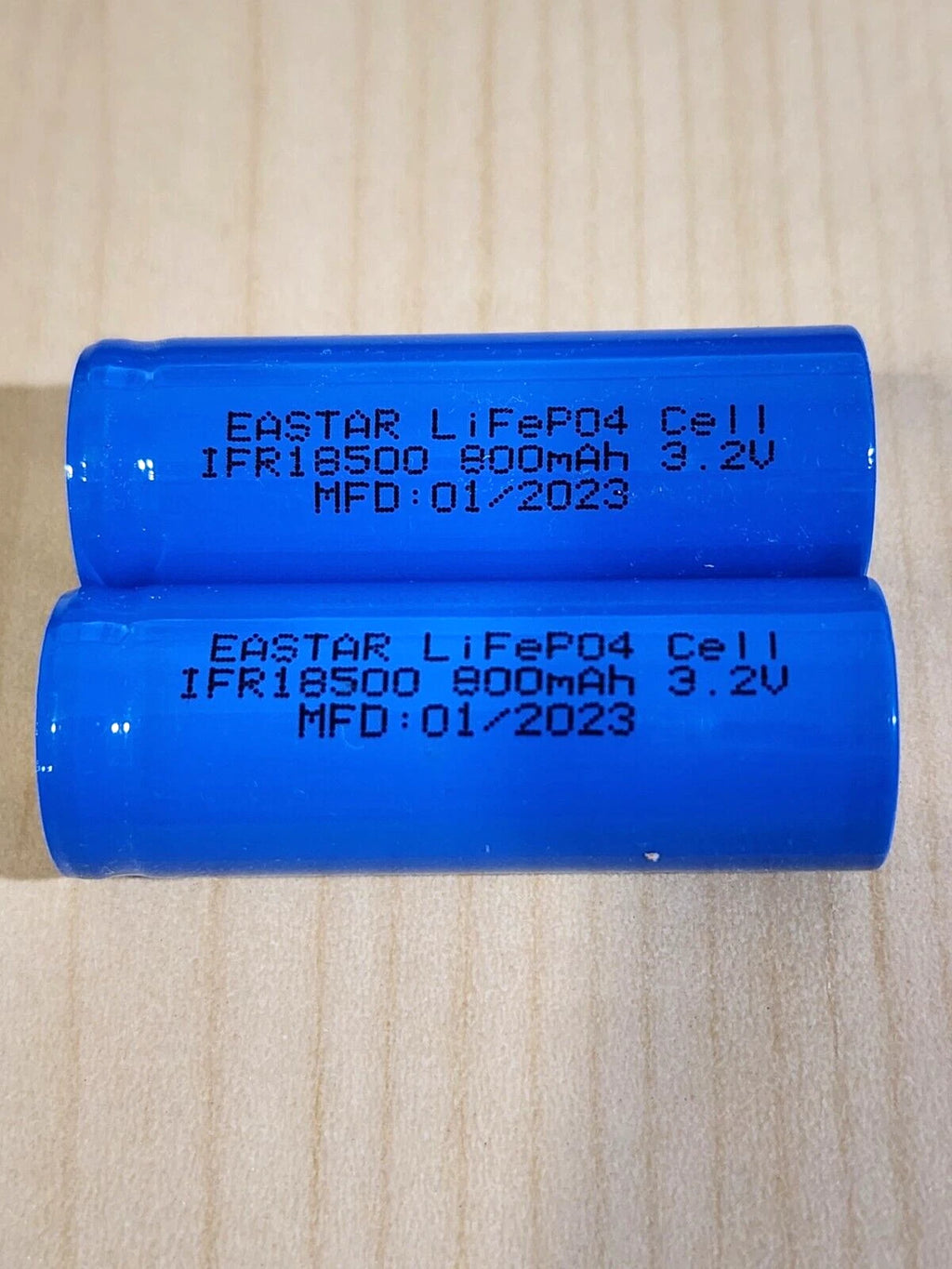 10 x IFR18500 3.2v LiFePO4 RECHARGEABLE BATTERY solar light flat top MFG 01/2023