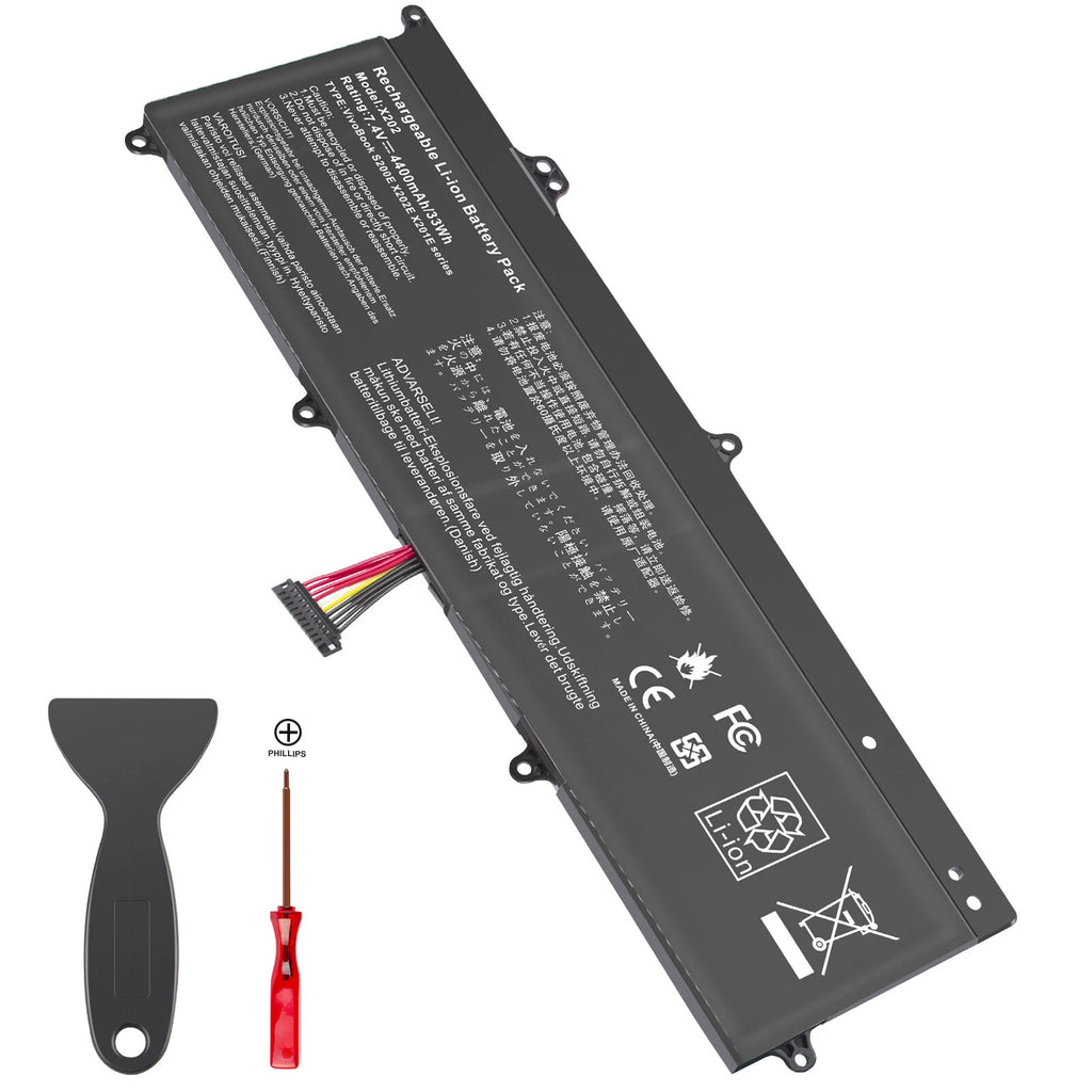 Battery C21-X202 for ASUS VivoBook X202 X202E X201E S200E Q200E Series 33Wh