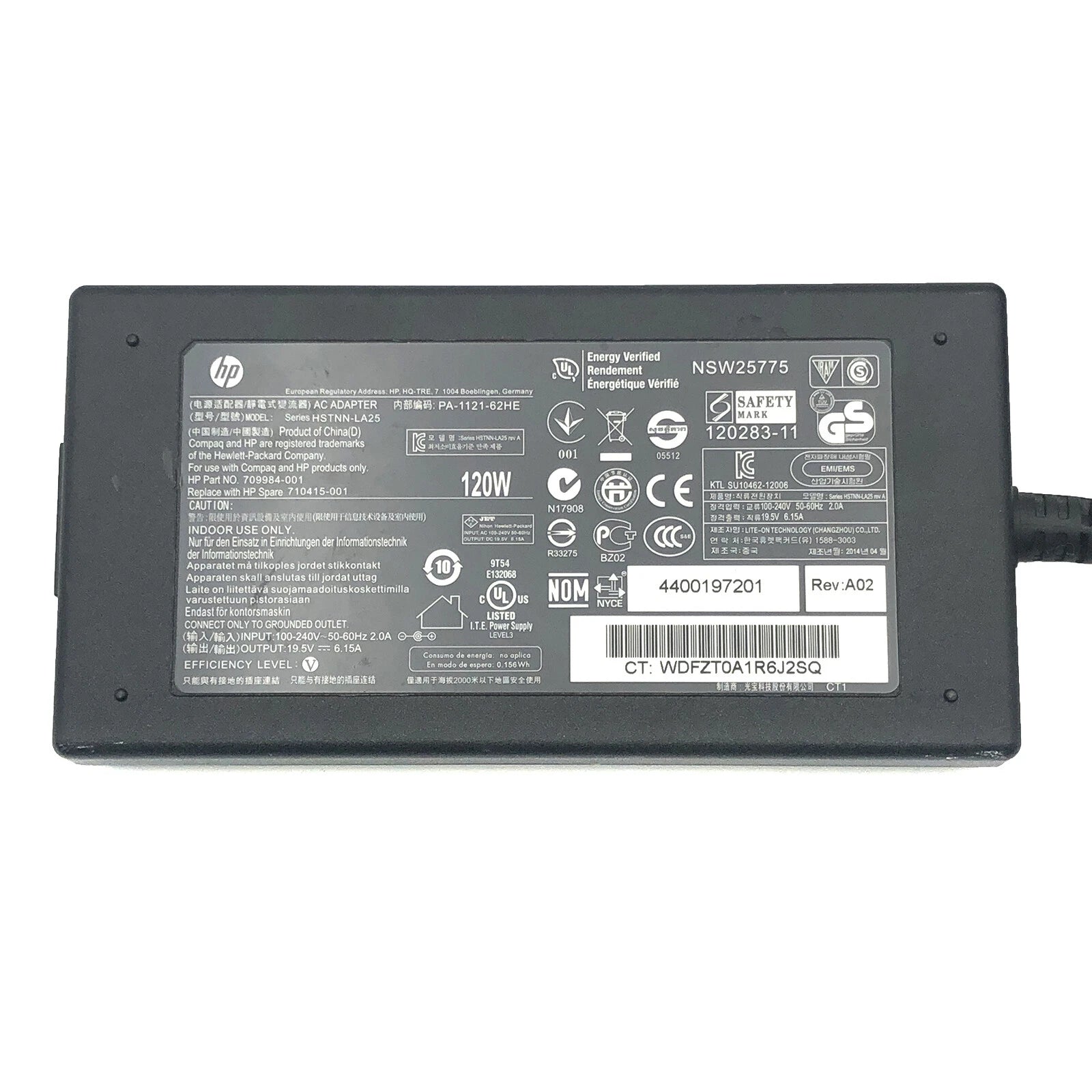 NEW Original HP 120W Smart Power Adapter 19.5V 6.15A Model HSTNN-LA25 710415-001