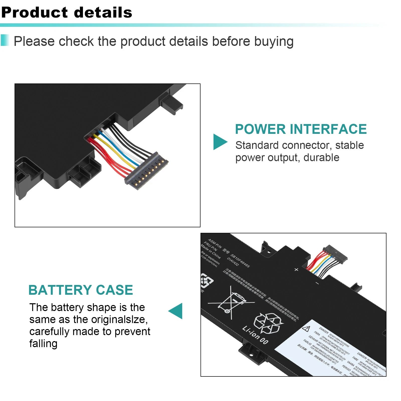 Battery for Lenovo ThinkPad Yoga 260 Series 00HW027 00HW026 SB10F46464 SB10F464