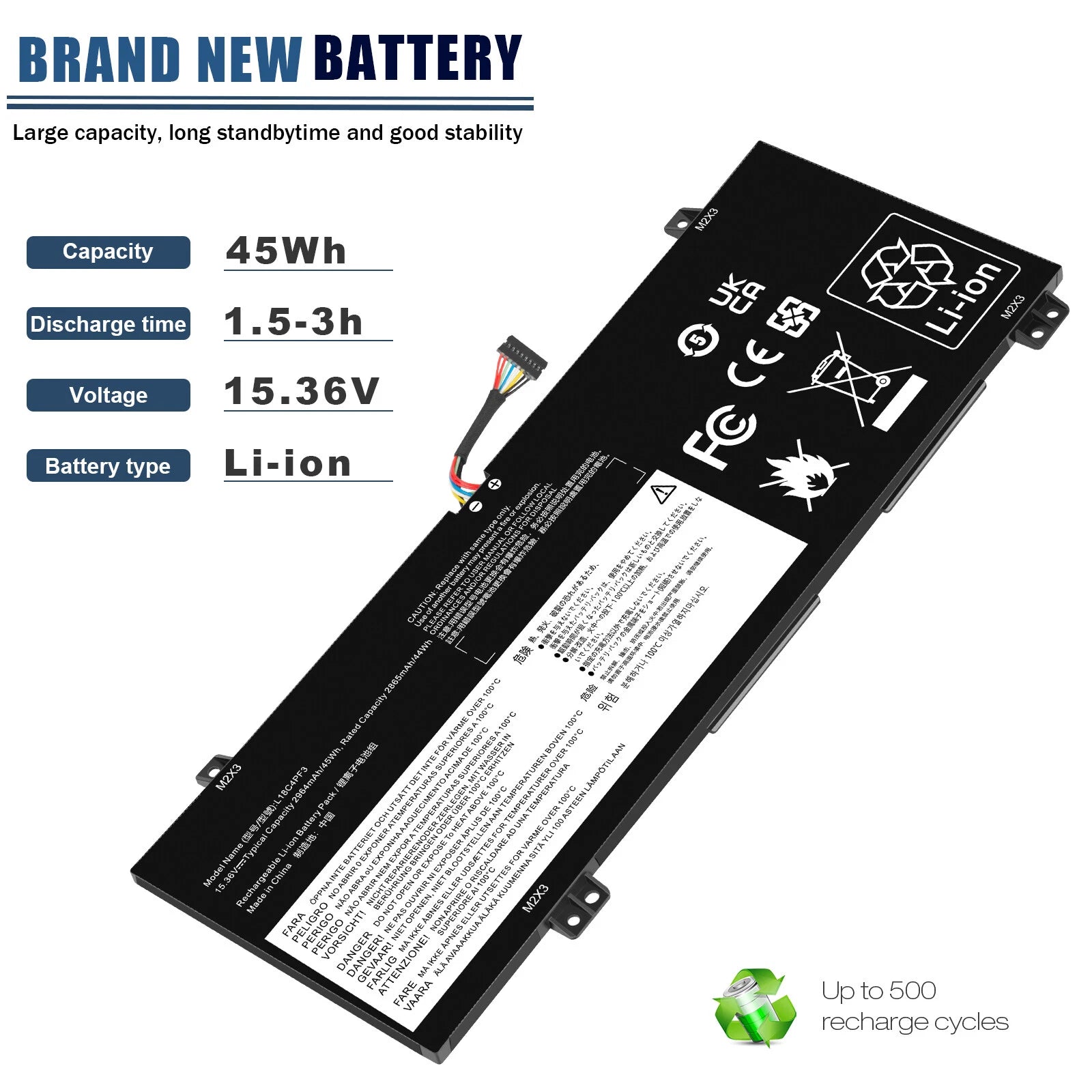 L18C4PF3 Battery for Lenovo IdeaPad Flex-14IWL C340-14API S540-14API L18M4PF3