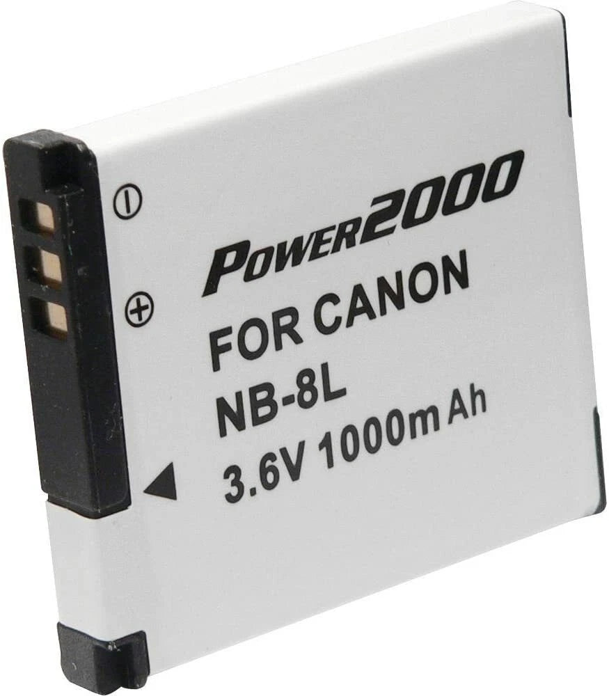Power2000 NB-8L Battery for Canon Powershot A2200, A3000, A3100, A3300, A3200