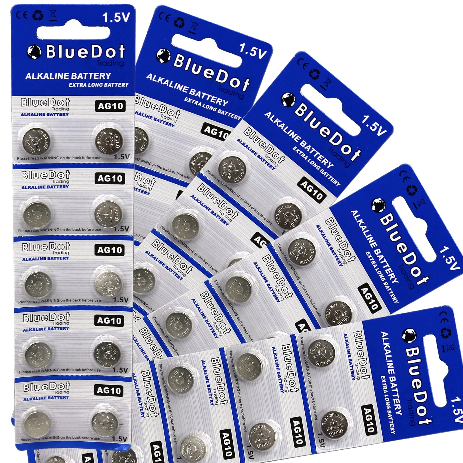 50 Pack LR1130 AG10 LR54 D389 389 390 189 L1131 Alkaline Button Cell Battery USA