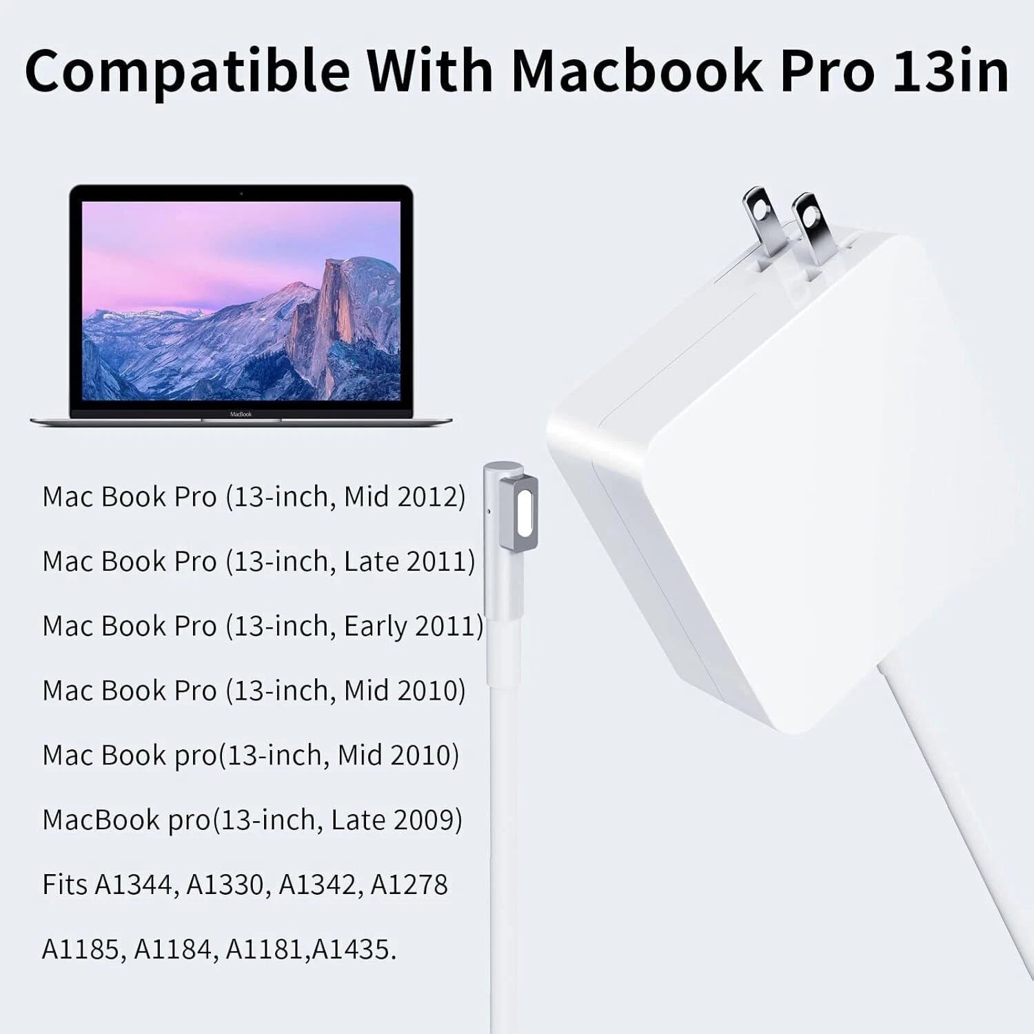 AC Power Supply Cord Charger for Apple MacBook Pro 13 inch 60W 2009 2010 2011