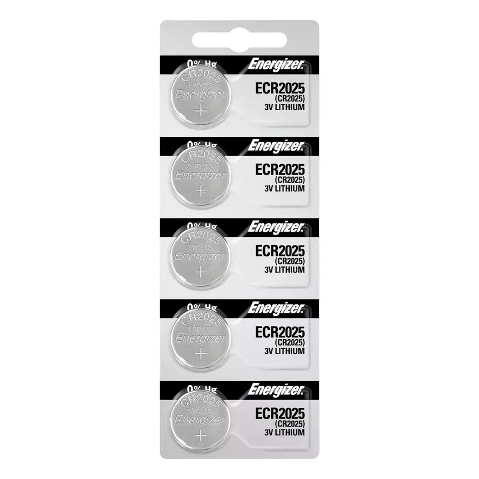 5 Pack Fresh Energizer ECR 2025 CR 2025 Lithium 3V Battery CR2025 Expire 2031