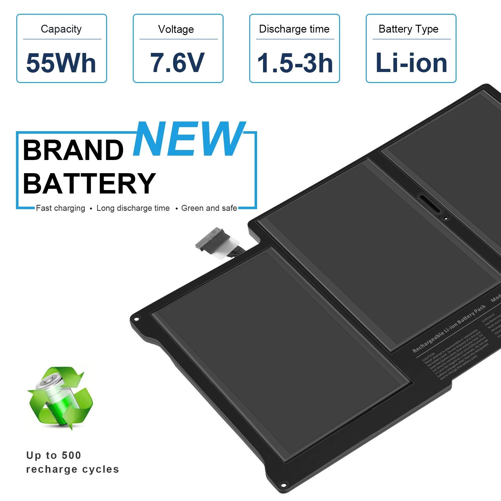 Replacement Battery A1405 For MacBook Air 13 inch A1466 A1369 Fits A1377 A1496