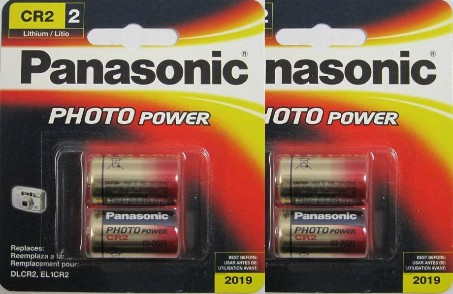 4 x Panasonic CR2 Lithium 3 Volt Photo Batteries 2x Pack Of 2 EXP 2027