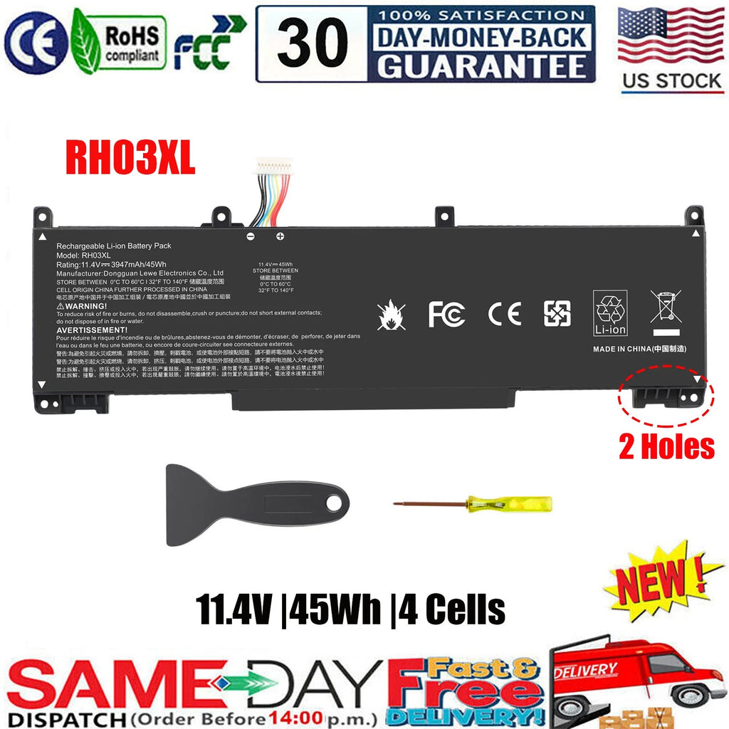 ?Battery RH03XL For HP ProBook 430 440 450 630 640 650 G8 Series HSTNN-IB9Q 45Wh