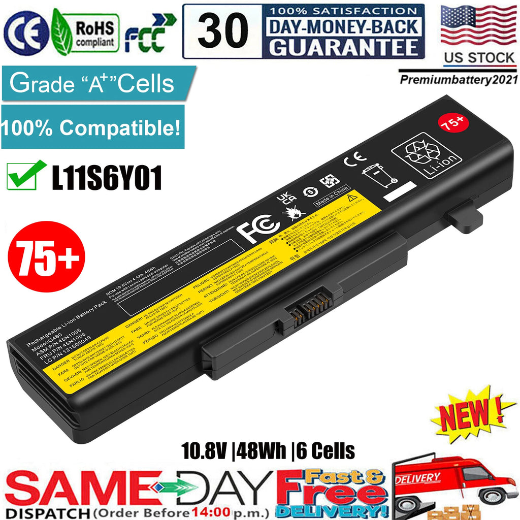 L11S6Y01 Battery for Lenovo IdeaPad Z480 Z380 Y480 Y580 G580 G480 G585 Z580 US
