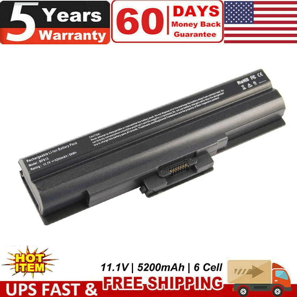 ?Battery for Sony Vaio VGP-BPS13B/Q VGP-BPS13/Q VGP-BPS21B VGP-BPL13 VGP-BPS21A/