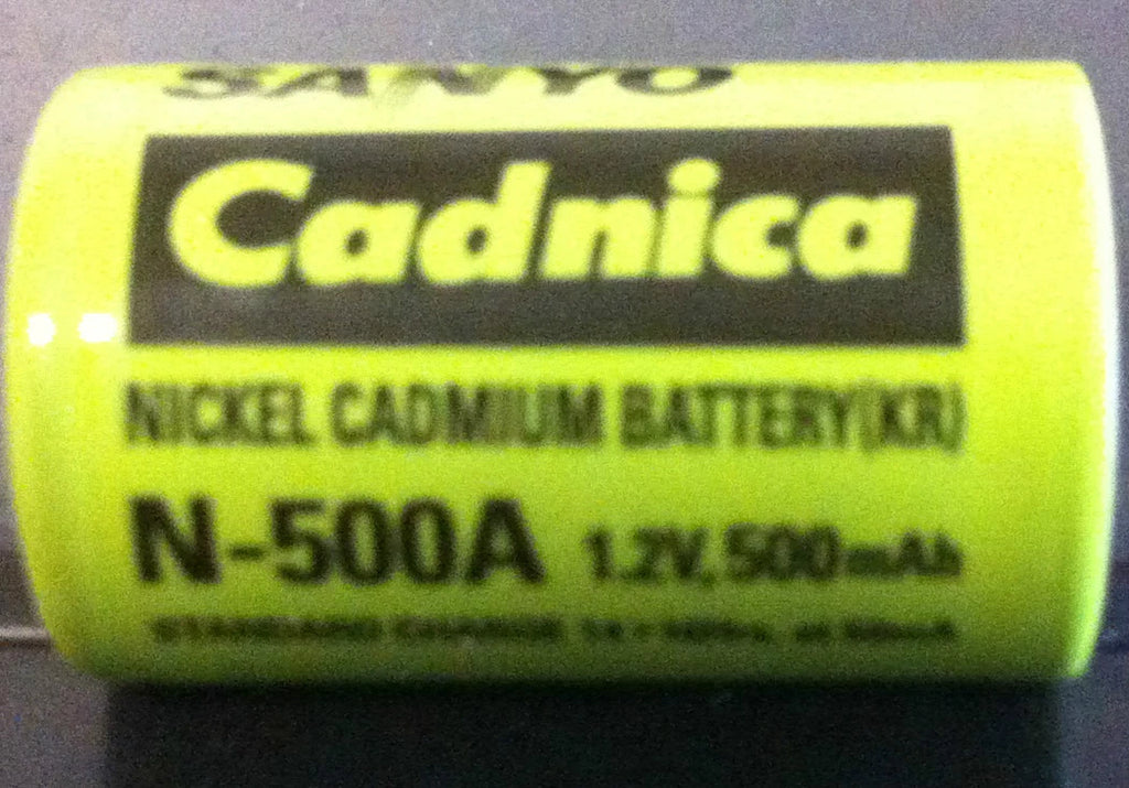 Brand New Sanyo Cadnica N-500A 1.2V 500mAh Nickel Cadmium Battery NICAD