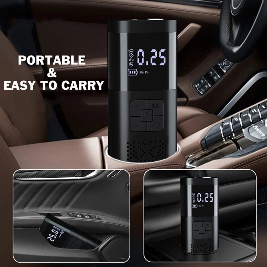 8000mAh Digital Tire Inflator Car Air Pump Compressor Electric Portable Auto 12V