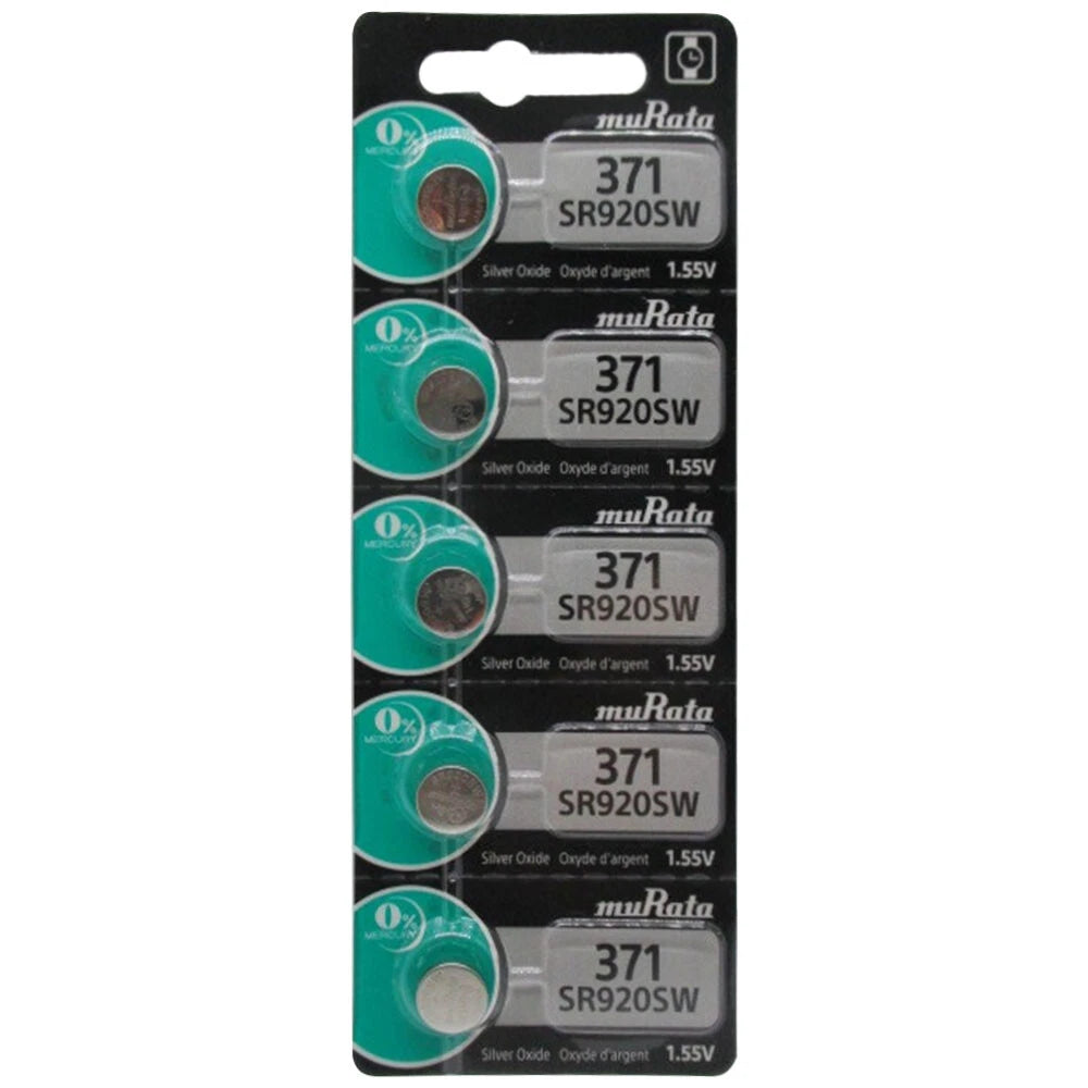 10 Murata Silver Oxide 371 SR920SW 1.55V Battery Replaces Sony