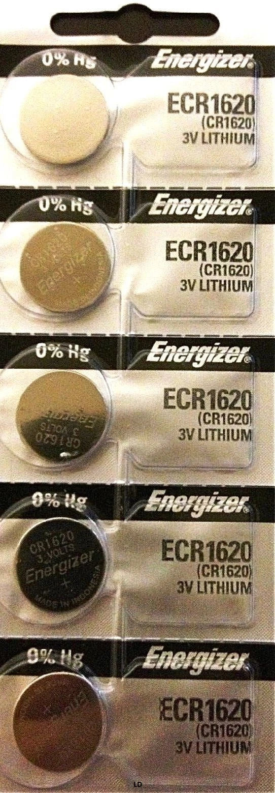 Energizer ECR1620 CR1620 DL1620 Lithium3V Battery (5piece) New Authorized Seller